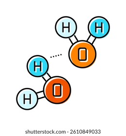 hydrogen bonding biochemistry color icon vector. hydrogen bonding biochemistry sign. isolated symbol illustration