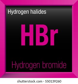 Hydrogen Bromide Chemical Formula Inside Violet Stock Vector (Royalty ...