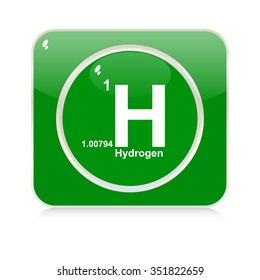 hydrogen chemical element button