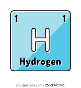 hydrogen chemical element color icon vector. hydrogen chemical element sign. isolated symbol illustration