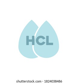 Hydrogen Chloride, HCI Vector Icon