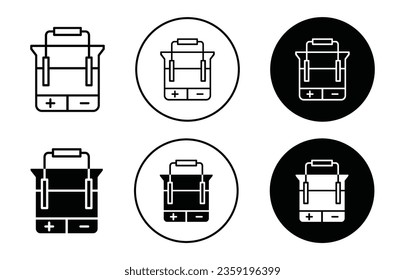 Hydrogen electrolysis icon set. water electroplating therapy vector symbol in black filled and outlined style.