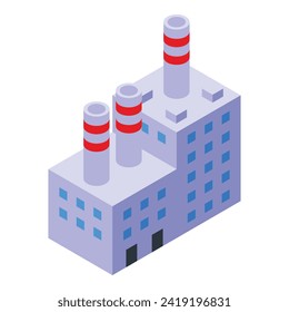 Icono de fábrica de hidrógeno vector isométrico. Elemento líquido. Creación de Bio