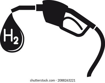 Hydrogen filling station icon , vector illustration
