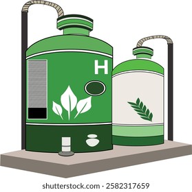 Hydrogen fuel  design vector illustration- Useful for creating advertisements, creating content, creating animations, creating tutorials, banners, etc.
