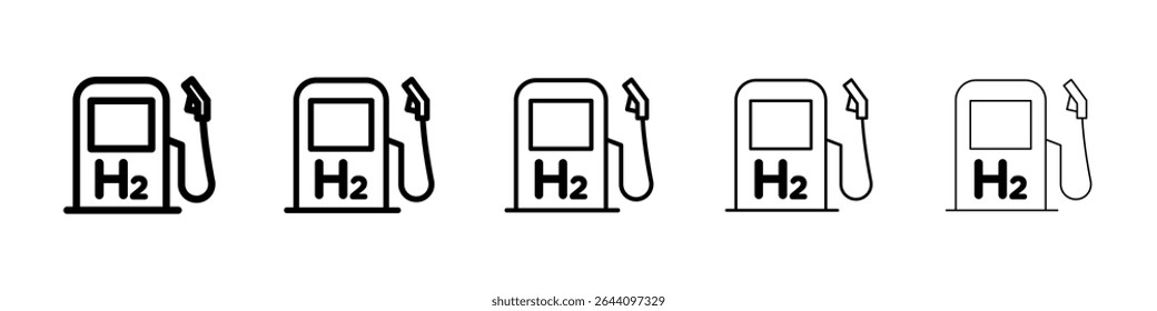 ícone da bomba de combustível de hidrogênio conceito. design gráfico, logotipo, Web, UI.