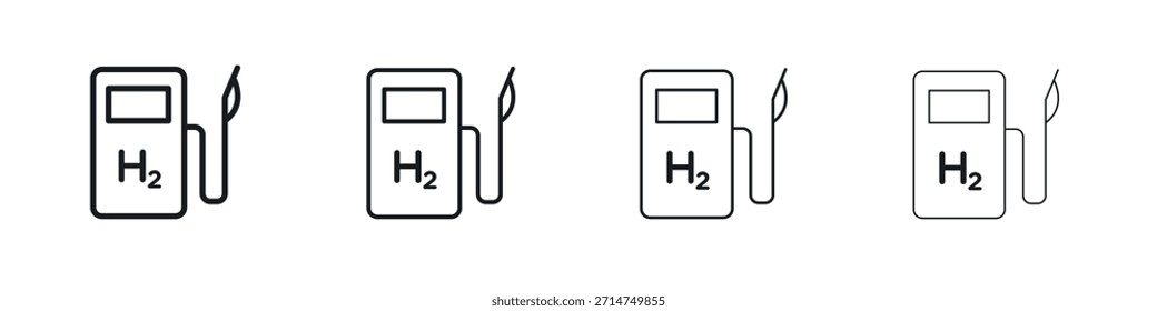 Icono de la bomba de combustible de hidrógeno Eps10. iconos Diseño gráfico