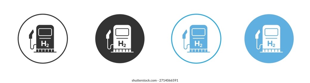 Icono de la bomba de combustible de hidrógeno. Plantilla de diseño de iconos gráficos