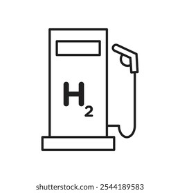 Hydrogen fuel pump icon. isolated vector icon.