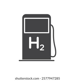 Hydrogen fuel pump icon Simple thin line flat symbol