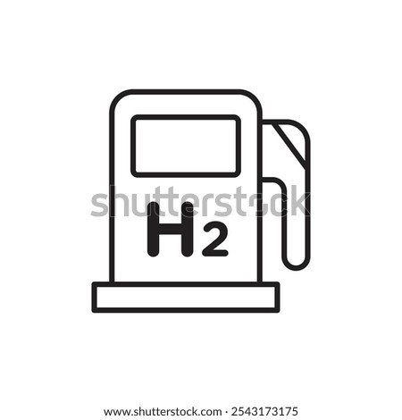 Hydrogen fuel pump icon. simple vecor icon.