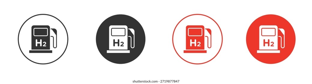 ícone da bomba de combustível de hidrogênio. web vetor design