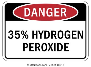 Hydrogen gas chemical warning sign and labels