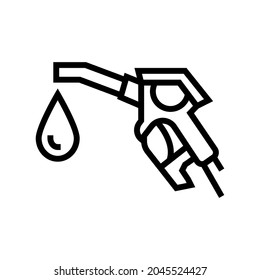 hydrogen gas station line icon vector. hydrogen gas station sign. isolated contour symbol black illustration