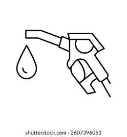 hydrogen gas station line icon vector. hydrogen gas station sign. isolated contour symbol black illustration