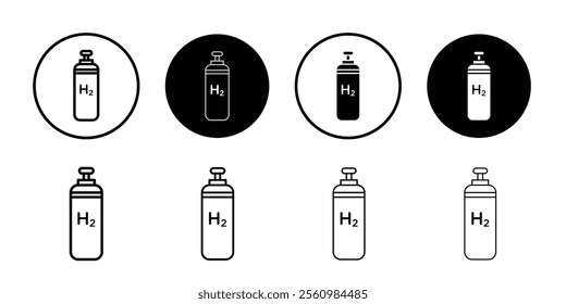 Hydrogen gas tank icon Symbol mark in filled style