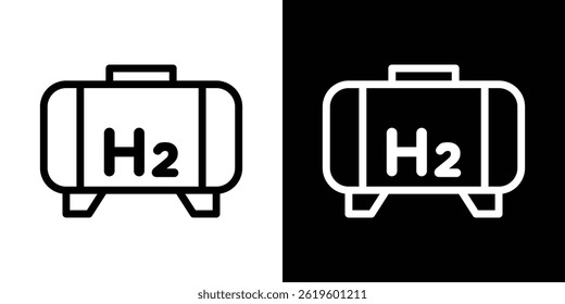 Hydrogen gas tank icon Vector symbol in trendy flat style