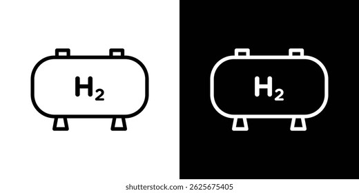 ícone de tanque de hidrogênio ícone vetor coleção. ilustração de sinal de vetor