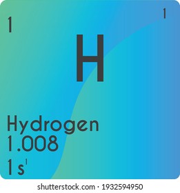 Hydrogen H Non Reactive Metal Chemical Stock Vector (Royalty Free ...