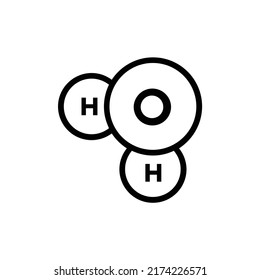 Hydrogen Icon Line Art Style Design Stock Vector (Royalty Free ...