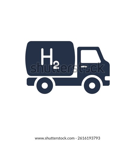 Hydrogen icon. Solid glyph series icon