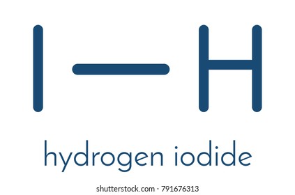 Hydrogen iodide (HI) molecule. Skeletal formula.
