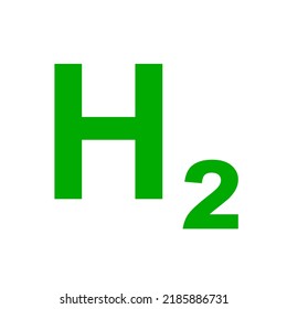 Hydrogen isolated on white background