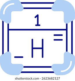 Linha de hidrogênio vetor Ícone Design