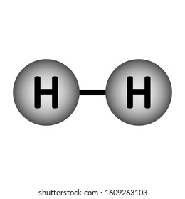 Hydrogen molecule icon on white background. Vector illustration.