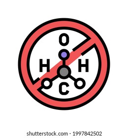 hydrogen peroxide free keratin color icon vector. hydrogen peroxide free keratin sign. isolated symbol illustration