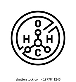 hydrogen peroxide free keratin line icon vector. hydrogen peroxide free keratin sign. isolated contour symbol black illustration