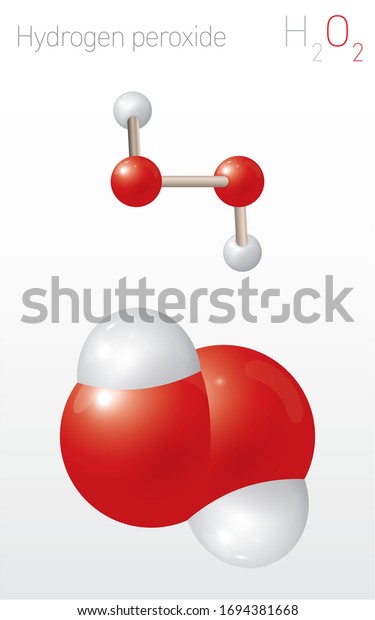 Hydrogen Peroxide H2o2 Structural Chemical Formula Stock Vector Royalty Free 1694381668