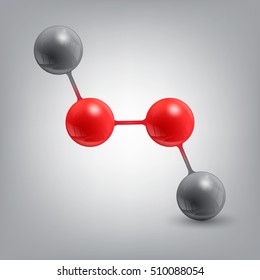 Hydrogen Peroxide Molecule Structure 