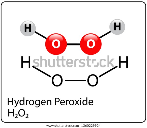 Hydrogen Peroxide Molecule Structure Stock Vector Royalty Free