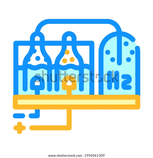 hydrogen production\
process color icon vector. hydrogen production process sign.\
isolated symbol\
illustration
