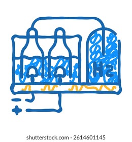 hydrogen production process doodle icon sketch vector. hydrogen production process sign. isolated symbol illustration