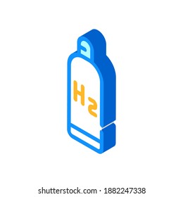 hydrogen reservoir isometric icon vector. hydrogen reservoir sign. isolated symbol illustration