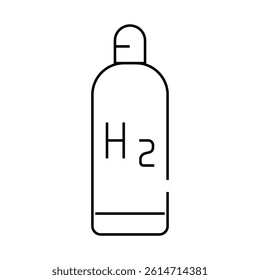 hydrogen reservoir line icon vector. hydrogen reservoir sign. isolated contour symbol black illustration