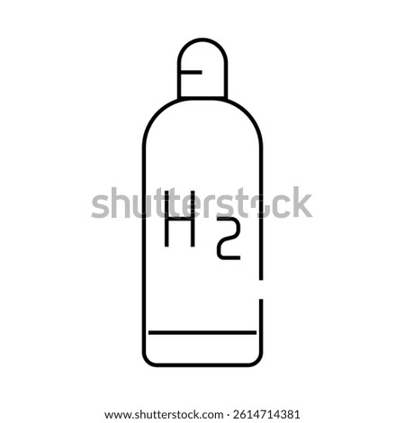 hydrogen reservoir line icon vector. hydrogen reservoir sign. isolated contour symbol black illustration