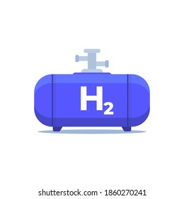 Hydrogen Storage, Gas Tank, Industrial Cylinder Icon