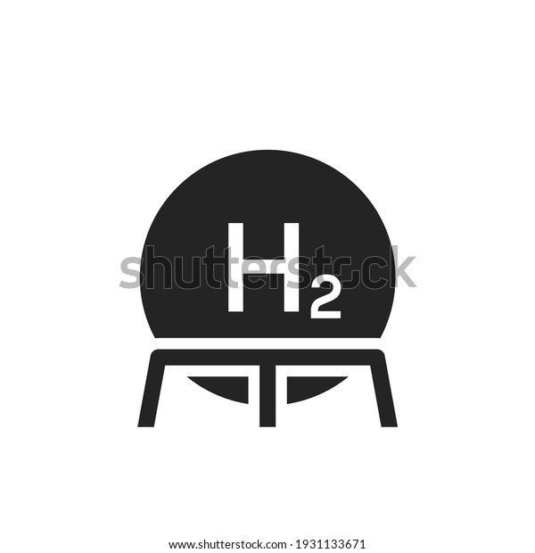Hydrogen storage icon.\
environment, eco friendly and alternative energy symbol. isolated\
vector image