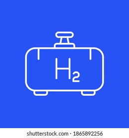 hydrogen storage line vector icon