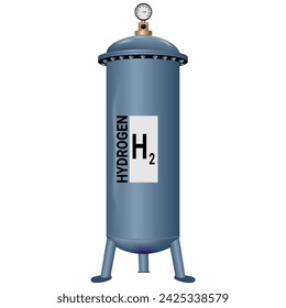 hydrogen storage tank H2 green energy ans ecology   vector