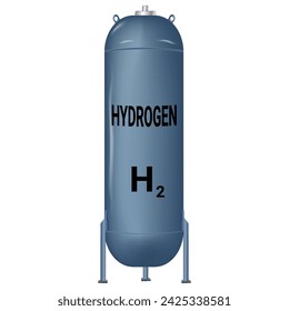 hydrogen storage tank H2 green energy ans ecology   vector
