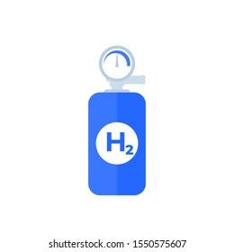 Hydrogen Tank Icon Isolated On White