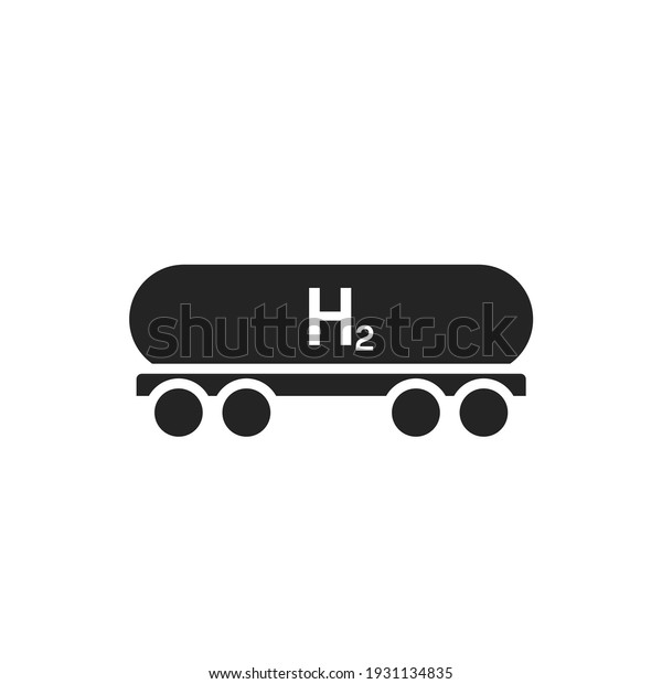 Hydrogen\
transportation icon. eco friendly industry and alternative energy\
symbol. isolated vector image in flat\
style