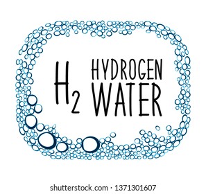 Hydrogen water drinking new technology concept frame