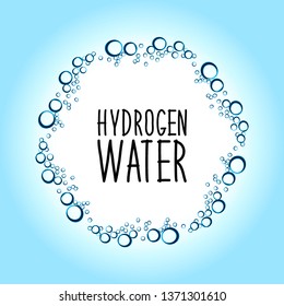 Hydrogen water drinking new technology concept frame