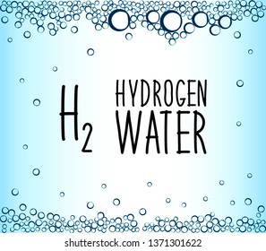 Hydrogen water drinking new technology concept frame