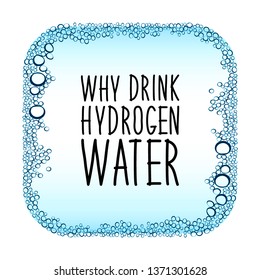 Hydrogen water drinking new technology concept frame